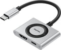 RayCue 2-in-1 USB C Hub, USB C to HDMI Adapter with HDMI 4K@60Hz & 100W PD Charging - Adapter for Laptop, MacBook, IPad (USB-C), iPhone 15/16, Tablets, Switch