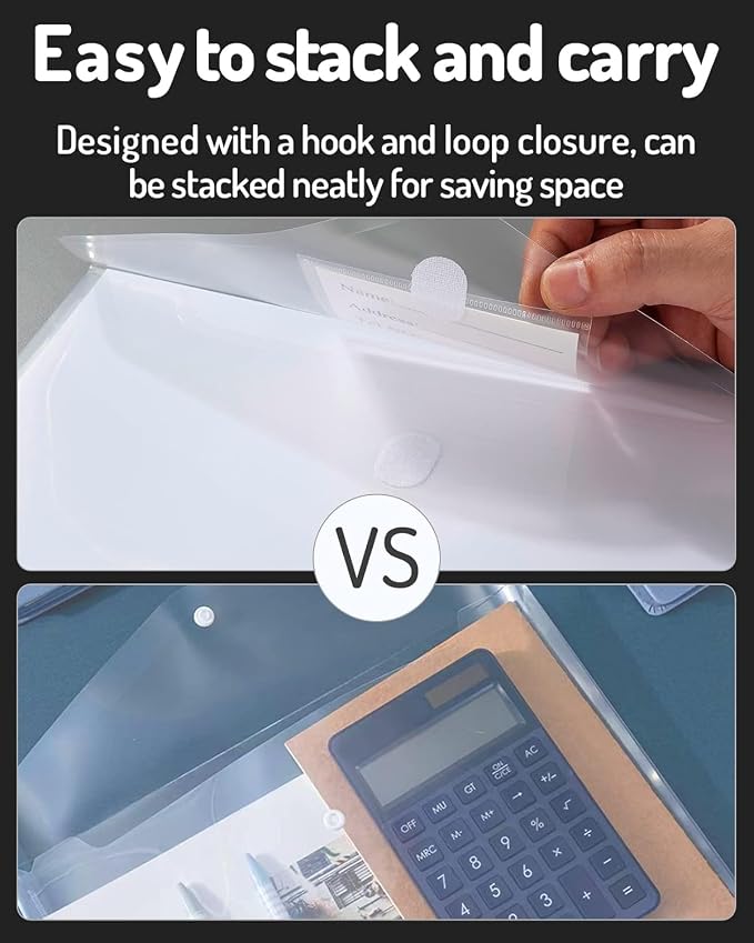 Forvencer Binder Pocket, 10 Pack Super Heavyweight Plastic Folders - Image 6