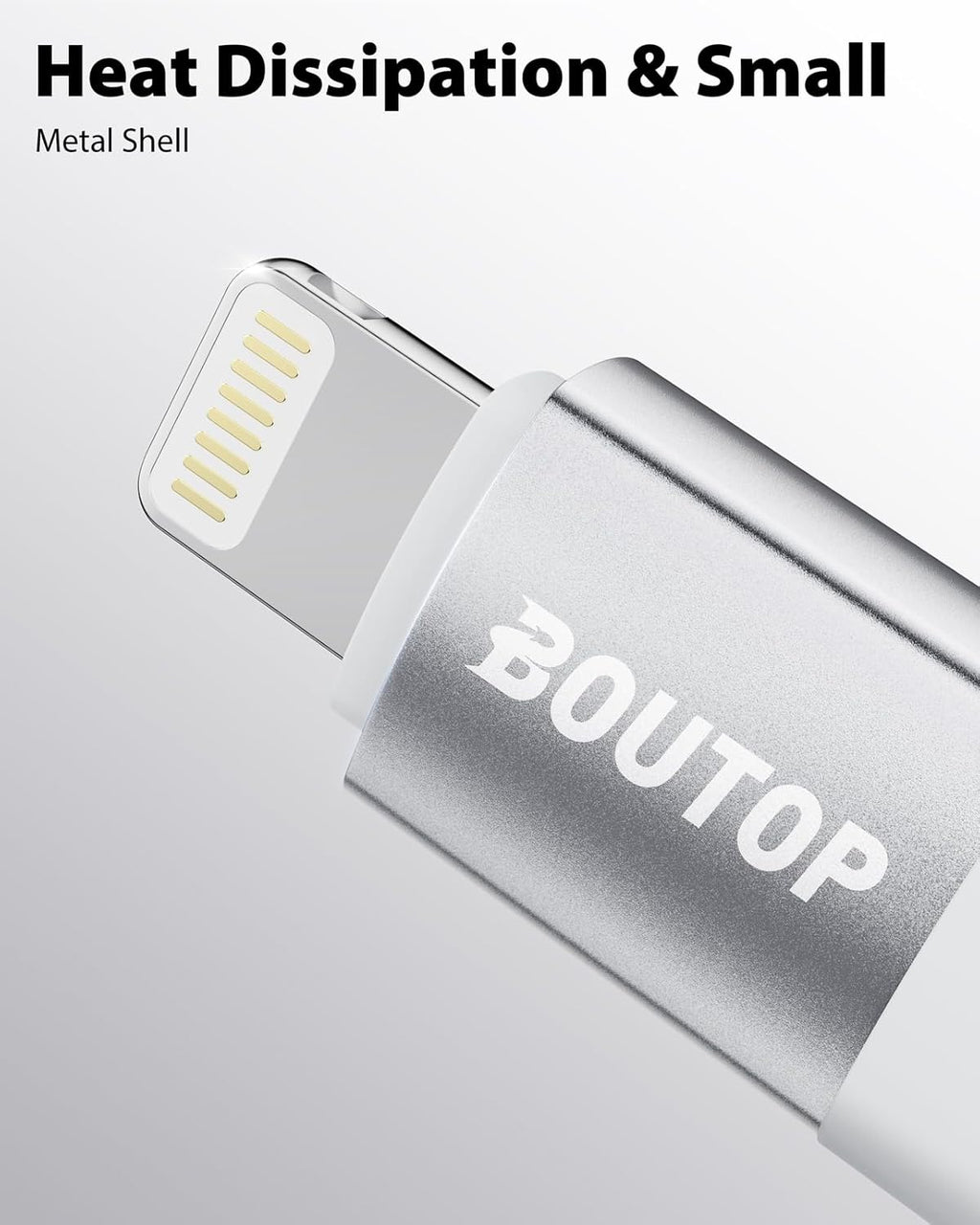[MFi Certified] USB C to Lightning Adapter, Type C to Lightning Adapter Support 36W PD Fast Charging Compatible with iPhone iPad Silver -3 Pack