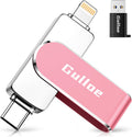 Gulloe 512GB Flash Drive Intended for iPhone, Memory Stick Storage for Photos and Videos Backup, Compatible with iPhone iPad Android PC, Plug and Play, No Application Required (Pink)