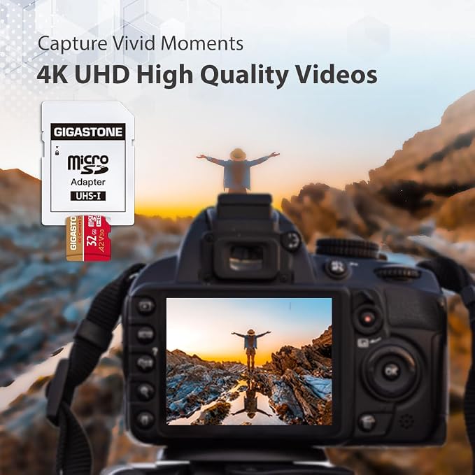 【5-Years Data Recovery】 GIGASTONE 32GB Micro SD Card 5-Pack, 4K Camera Pro - Image 4