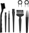 8 PCS Keyboard Cleaning Brushes Kit, Small Portable Anti Static Electronic Dust Cleaning Brush for Computer PC Keyboard Laptop Motherboard Camera Small Space(Black, Set of 8)