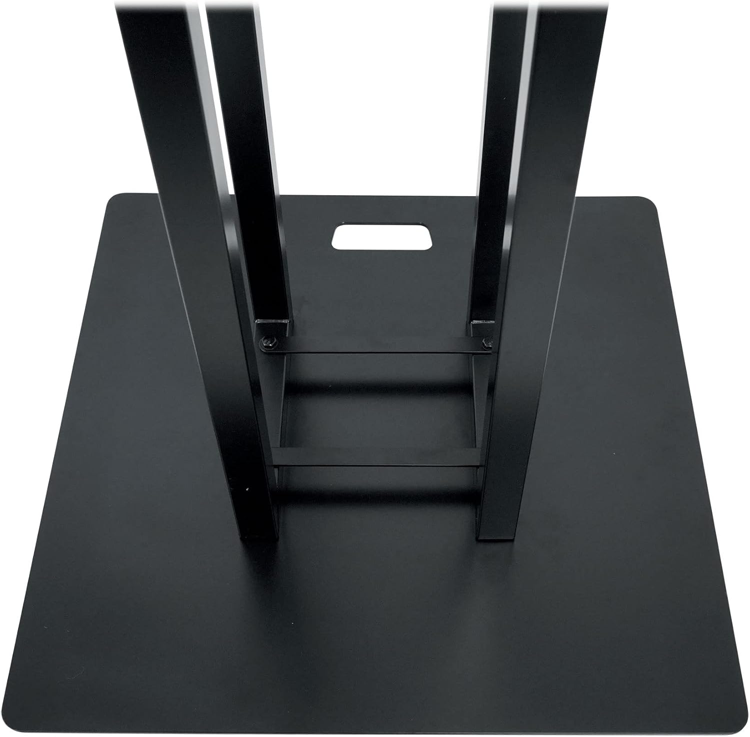 Rockville RTP33-TV Black Totem DJ Speaker/Lighting Stand, Detachable TV Mount, Adjustable Height, Stable Base, for DJs and Event Professionals