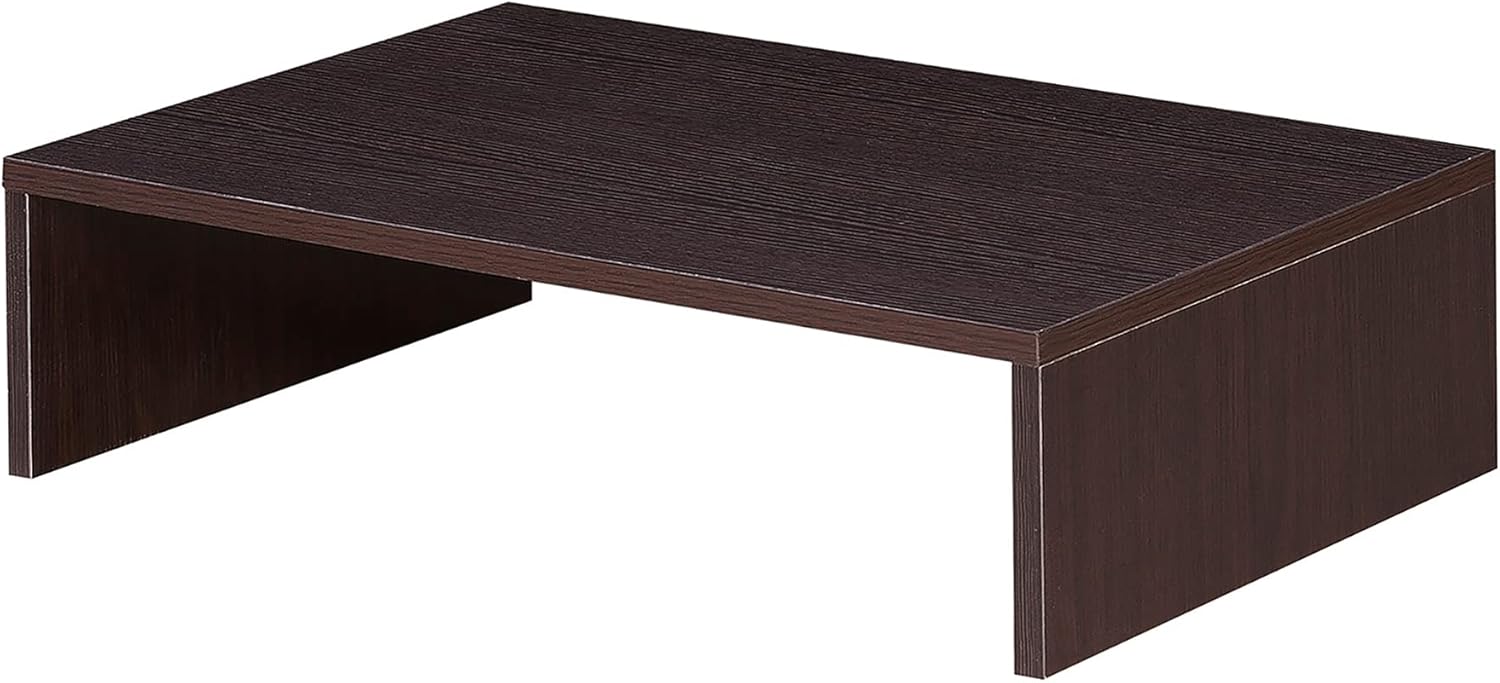 Convenience Concepts Designs2Go Small 23.75", 26" Contemporary TV or Computer Riser for Living Room, Modern Office, Den, Espresso