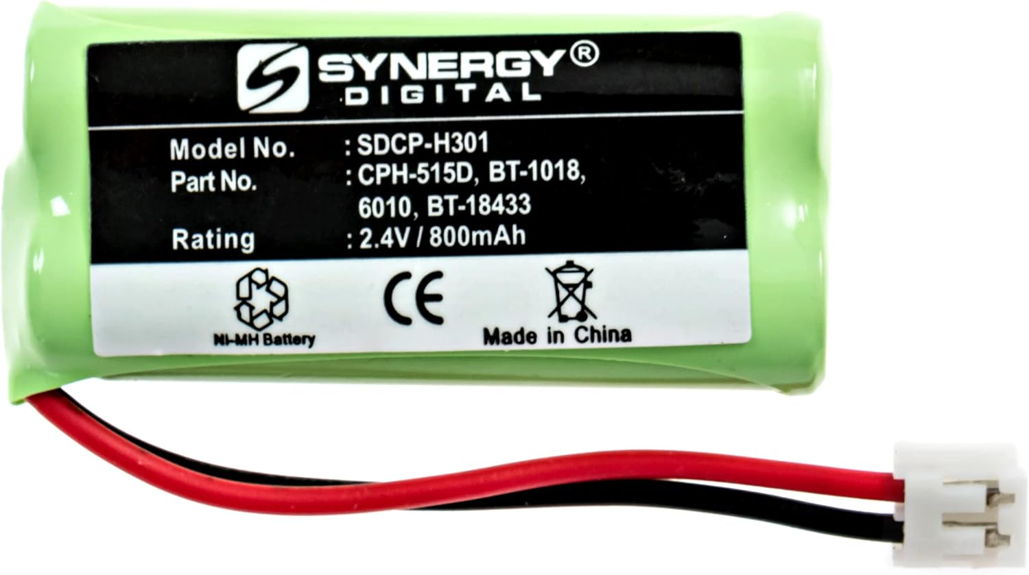 Synergy Digital Cordless Phone Battery, Compatible with AT&T-Lucent SL82218 Cordless Phone Includes: 2 x SDCP-H301 Batteries