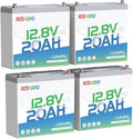 Redodo 12V 20Ah LiFePO4 Battery with 20A BMS, 4000+ Deep Cycles Lithium Battery, 256Wh Energy Storage, Ideal for Fish Finder,Outdoor Camping,Ice Fishing,4 Pack