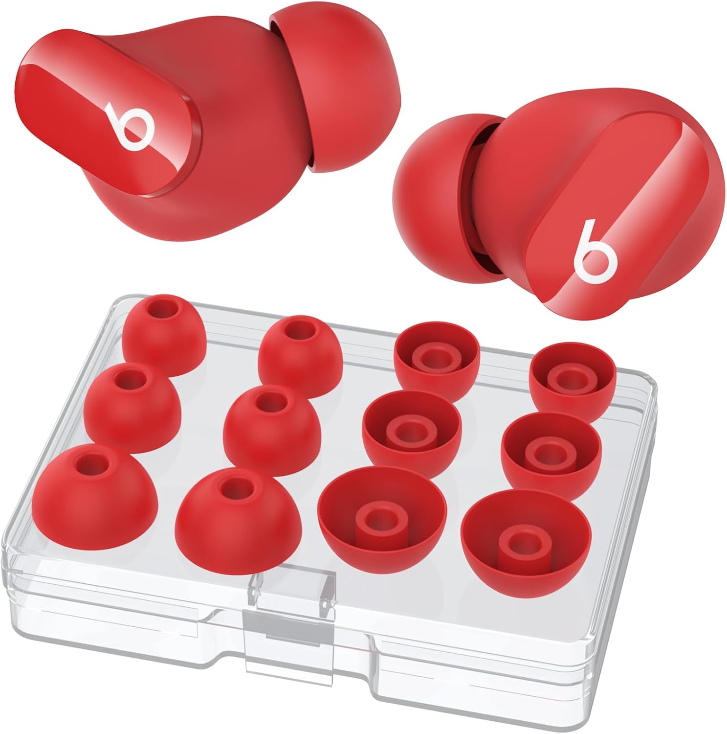 AhaStyle Ear Tips for Beats Studio Buds/Powerbeats Pro 2/Solo Buds/Fit Pro/Studio Buds+【Fit in The Charging Case】6 Pairs S/M/L Silicone Ear Covers Replacement Tips for Beats Wireless Bluetooth Earbuds