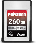 PERGEAR Professional 260GB CFexpress Type A Memory Card, Up to 880MB/s Read Speed & 900MB/s Write Speed for 4K 120P,8K 30P Recording Video/Photo, Compatible for Sony Alpha Sony FX Cameras