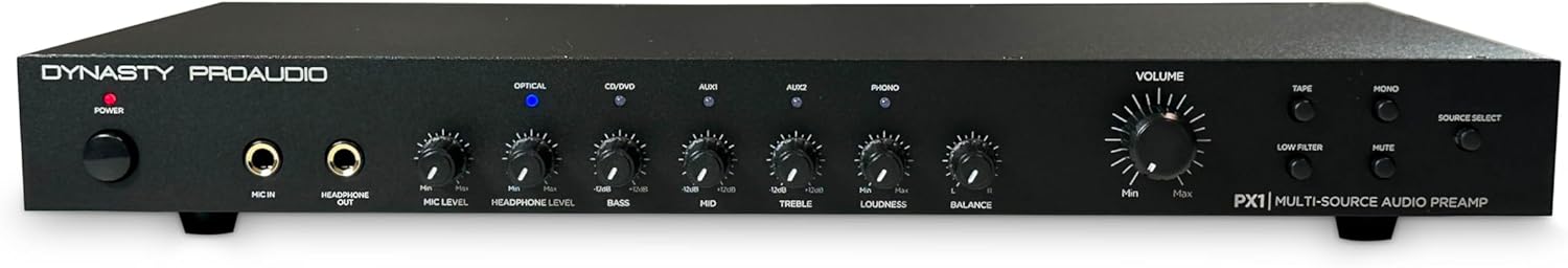 PX1 High Definition Multi-Source Hi-Fi Home Audio Stereo Preamplifier