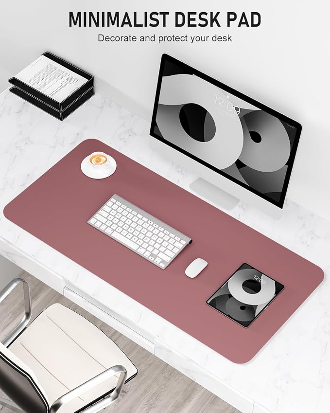 Desk Pad, 23.6" x 13.8" PU Leather Non-Slip Desk Mat Large Mouse Pad - Image 2