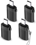 USB C to USB Adapter 4 Pack,USBC Male to USB A 3.0 Female OTG Adapter, Type C Thunderbolt 4 Converter OITYEUF for iPhone 15 Pro Max Plus,MacBook Pro Air2024,Samsung S24 S23 S22 S21 Galaxy,iPad (Black)