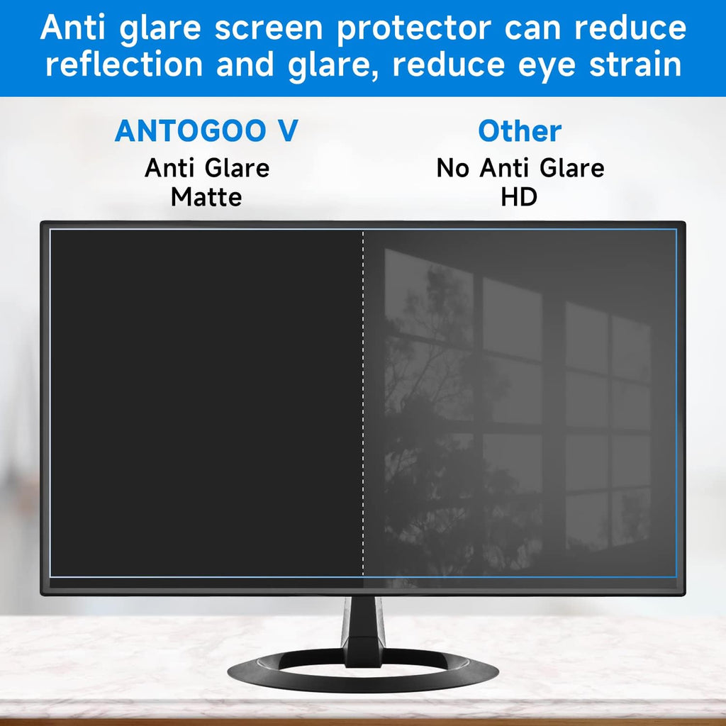 24 Inch Anti Blue Light Screen Protector for Standard or Curved, Eye Protection Anti Glare Screen Protector for 24'' Sceptre/LG/Dell/HP/Acer/ViewSonic/ASUS/Aoc/Samsung Monitor with 16:9 Aspect Ratio