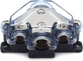 1pc Distribution Block 1 in 3 Ways Out Power Distribution Block Car Audio 1x4 Gauge Input 3x8 Gauge Output Ground Distribution Block for Automotive