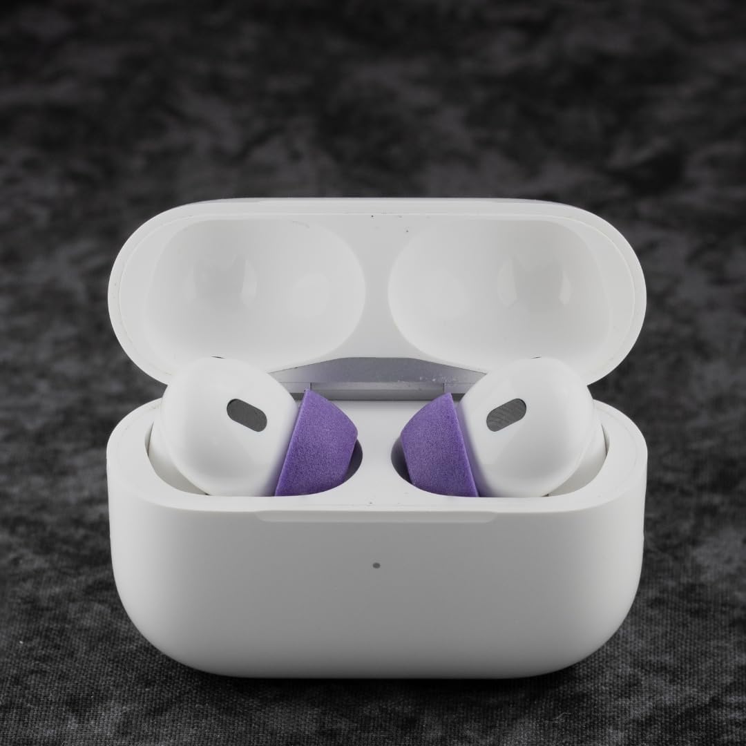 Comply TrueGrip MAX | Premium Memory Foam Replacement Earbud Tips for Apple AirPods Pro 1 & 2 | Long Lasting Comfort, MAX Durability, Secure Fit, Superior Noise Isolation| Purple (Small) (1 Pair)