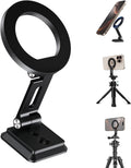 elitehood for Magsafe Phone Tripod Mount with Arca Port, Aluminum Magnetic iPhone Tripod Mount with 1/4" & 3/8" Screw, for Magsafe Phone Adapter Compatible with iPhone 16 15 14 13 12 Series, Black