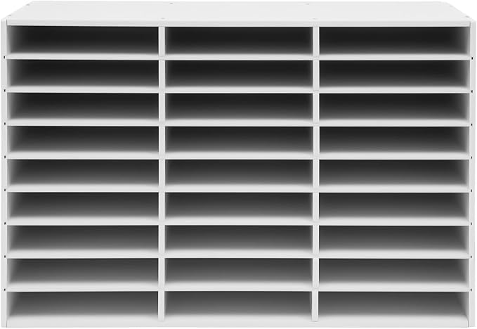 Literature Organizer, Desktop File Sorter Mail Center, Paper Storage Cabinet - Image 6