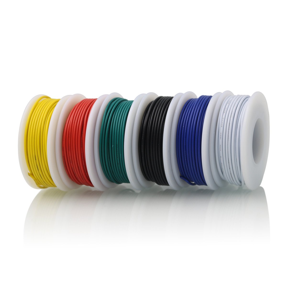Hook up Wire Kit (Stranded Wire Kit) 26 Gauge 6 Colors 32.8 feet Each Electrical Wire 26 AWG PVC Wire