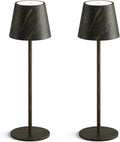 2-Pack Copper Cordless Table Lamp,Rechargeable LED Desk Lamp,5000mAh Battery Operated Lamp,3000K Warm Light Stepless Dimming,IP54 Waterproof Portable Table Light for Restaurant/Camping,Copper