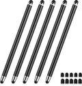 Stylus Pen for Touchscreen,5 PCS Stylus,Stylus 2-in-1 High Sensitivity Precision Suitable for All Touch Screens of iPhone/ipad/Android Tablet(Black)