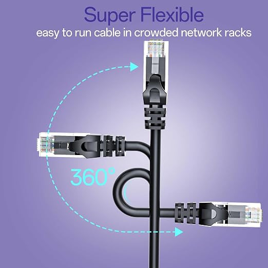 Cat 6 Ethernet Cable 25FT Outdoor&Indoor, Cat6 Ethernet Patch Cable 10Gbps - Image 5