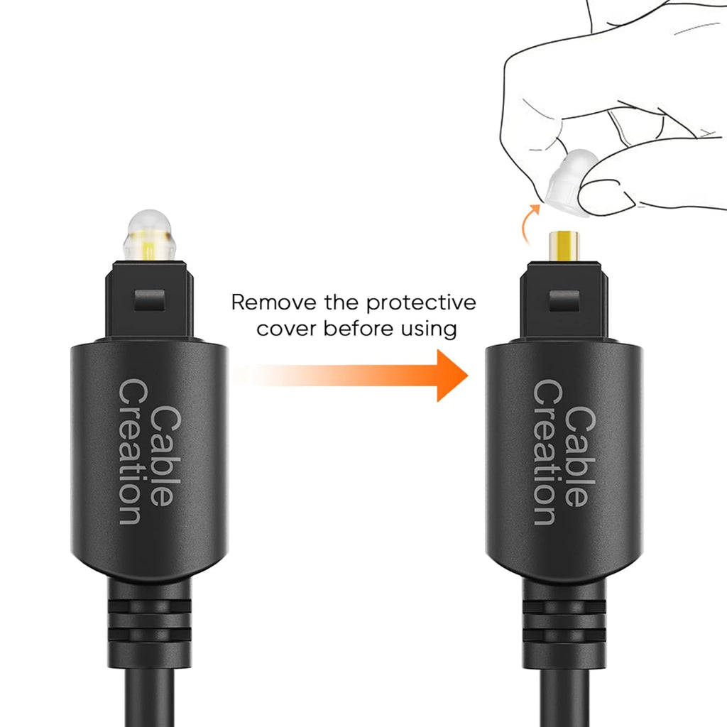 CableCreation Digital Optical Audio Cable 6 Feet, Fiber Optical Toslink Cable for Home Theater, Sound Bar, TV, PS4, Xbox, VD/CD Player, Blu-ray Players,Game Console & More, 1.8M