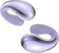 Ultra Open Ear Earbuds - Ergonomic Clip-On Earbuds, Small Bone Conduction Over-The-Ear Headphones with Waterproof Design, Perfect Running Headphones for Sports and Fitness, Purple