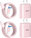 Phone 16 15 Pro Charger Fast Charging, 6.6FT Long USB C to C Charging Cable Cord with 30W Phone Fast Charger Block for Phone 16 15/16 15 Pro/16 15 Pro Max,Pro 12.9,Samsung Galaxy S24 Ultra,Pink