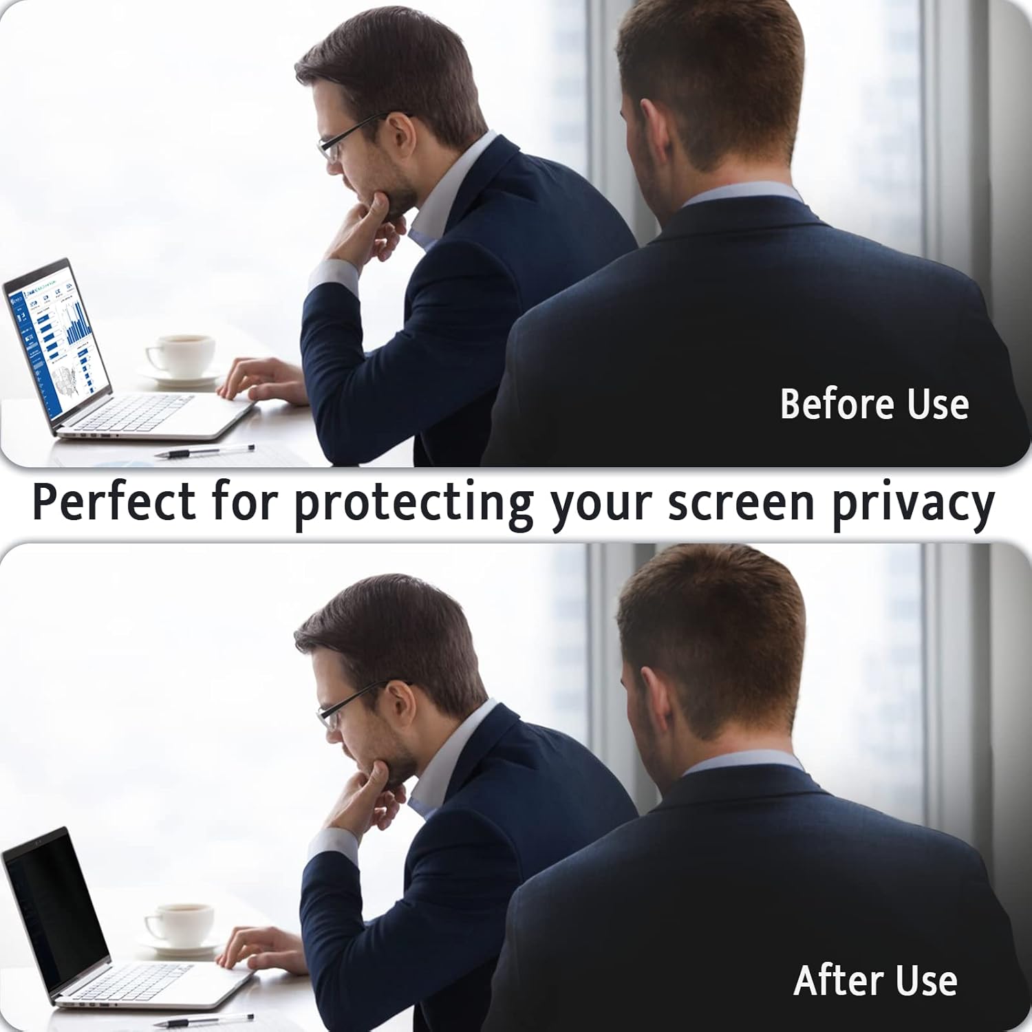 Magnetic Privacy Screen for MacBook Pro 15 Inch (2016-2019), Removable Anti Blue Light Glare Peep Filter Black out Screen Protector for Mac 15In Laptop Model (A1707, A1990)