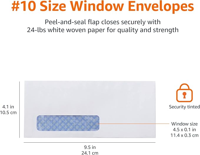 Amazon Basics #10 Security-Tinted Self-Seal Business Envelopes - Image 7