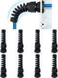8 Pcs Waterproof Cable Gland, PG9(NPT 1/4) Thread(4-8mm), Made of PA66 Material,waterproof wire grommet Strain Relief Cord Connectors,Suitable for Various Electrical Installations