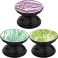 3 Pack Fashionable Clear Glitter Expandible Collapsible Moblile Phone Grip Stand Holder for Smartphones and Tablets Cell Phone Accessory- 2 (Mix Colorful Glitter Green Purple)