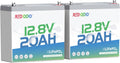 Redodo 12V 20Ah LiFePO4 Battery with 20A BMS, 4000+ Deep Cycles Lithium Battery, 256Wh Energy Storage, Ideal for Fish Finder,Outdoor Camping,Ice Fishing, 2 Pack