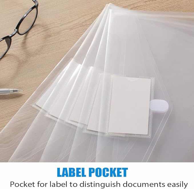Sooez 10 Pack Plastic Envelopes File Folders - Image 6