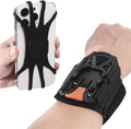 Wristband Phone Holder for Running, 360°Rotation & Detachable Sports Armband with Key Holder for iPhone 15/14/13/12/Pro/Pro Max/XS/XR/X/8/7/6/Plus, Samsung Galaxy, Fits 4''-6.95''Phone (s)