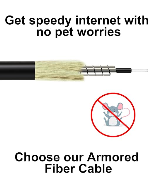 20M/65ft SC/APC Fiber Optic Internet Cable Extension, SC/APC to SC/APC Armored - Image 3