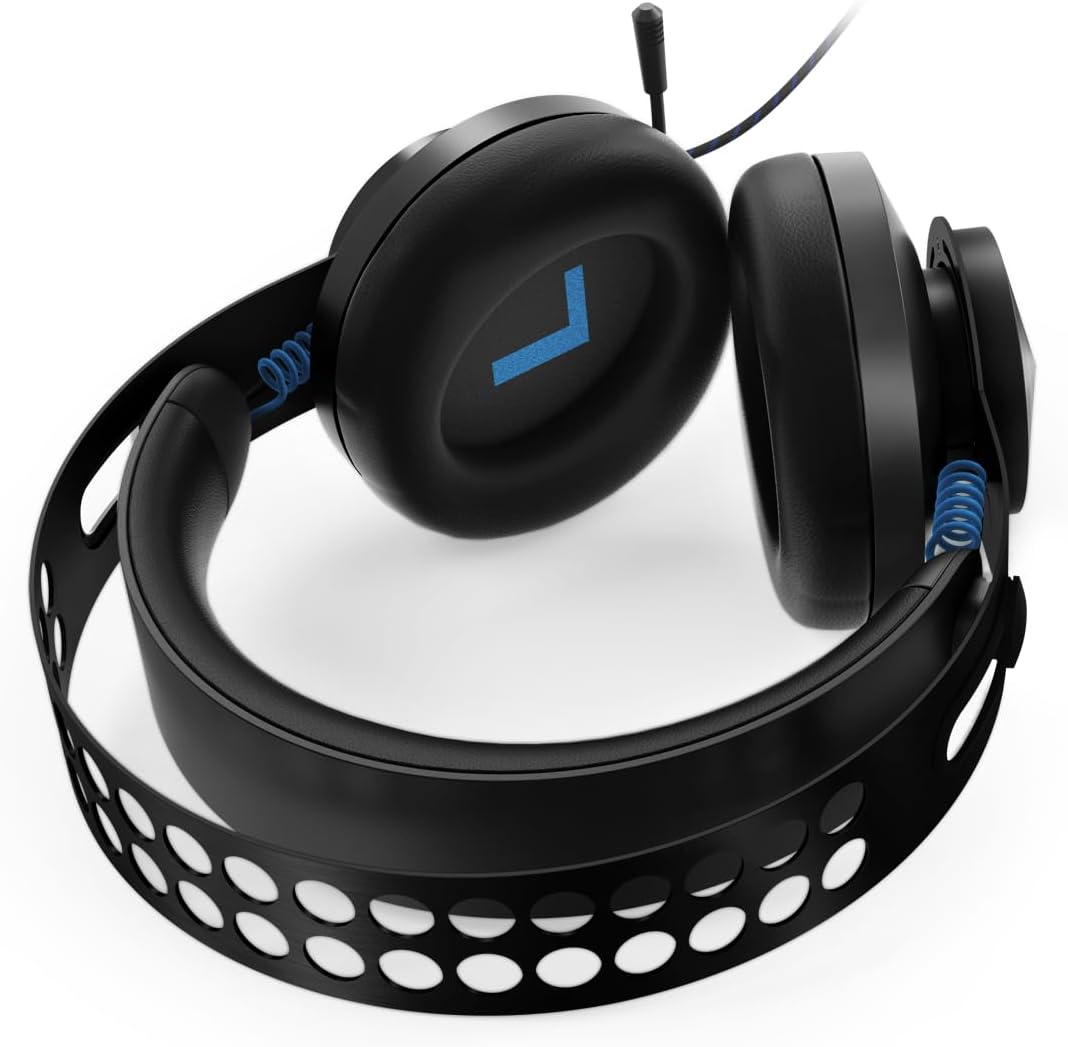 Lenovo Legion H300 Stereo Gaming Headset, Noise-Cancelling Mic, Memory Foam & PU Leather Earcups, Stainless Steel Headband, PC, PS4, Xbox One, Nintendo Switch, Mac, GXD0T69863, Black