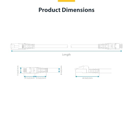 StarTech.com 6in Blue CAT8 Ethernet Cable, Snagless RJ45, 100W PoE++, 26AWG - Image 6