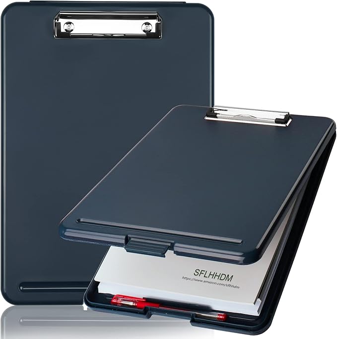 Clipboard with Storage, Storage Clipboard with Clip, Clipboards Foldable by SFLHHDM