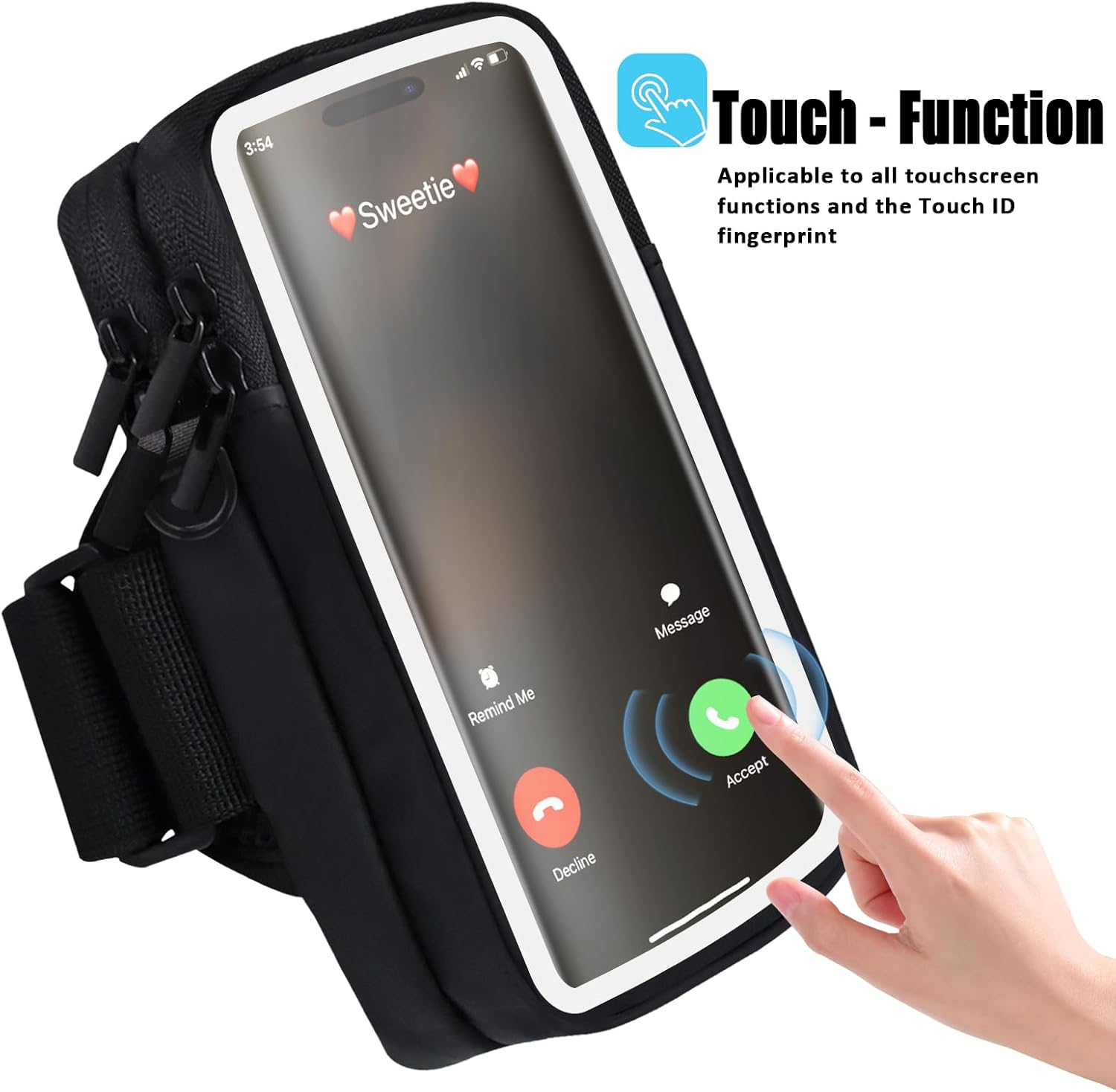 Phone Holder for Running Armband, Cell Phone Purse Small Crossbody Bags for Women Kids, Sports Arm Bag for Men iPhone,Galaxy,Smartphones Carrier Pouch Fit Workout,Exercise,Gym,Hiking,Walking