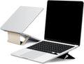 MOFT Laptop Stand for Desk, Adhesive Airflow Laptop Cooling Stand for Heat Dissipation with 2 Adjustable Viewing Angles,Foldable&Portable Computer Stand Compatible with Laptops 11"-16",Earthen Beige