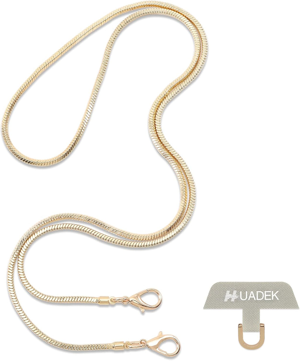 Snake Chain Phone Strap Universal phone lanyard phone strap connector (Snake-Chain（Light gold） G5)