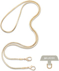 Snake Chain Phone Strap Universal phone lanyard phone strap connector (Snake-Chain（Light gold） G5)