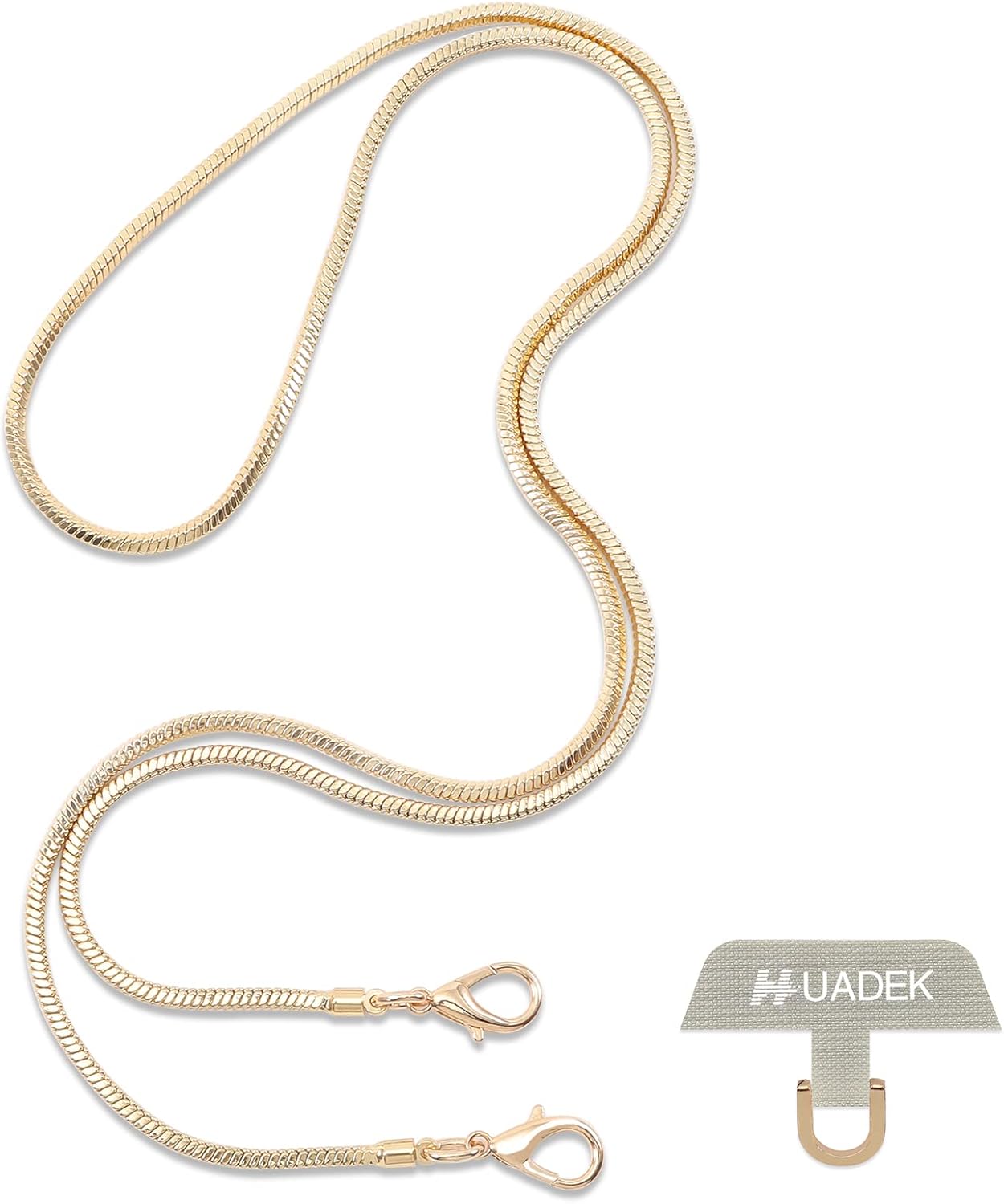 Snake Chain Phone Strap Universal phone lanyard phone strap connector (Snake-Chain（Light gold） G5)