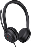 Yealink UH35 USB Headset for PC, Wired Headphones with Noise Cancelling Microphone, Certified Teams, All-Day Comfort Design, Stereo Headset for Home Office Online Meeting, Easy Mute, Busylight