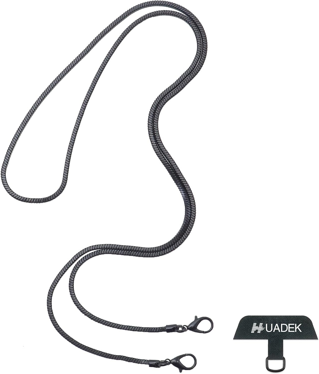 Snake Chain Phone Strap Universal phone lanyard phone strap connector (Snake-Chain（Black color） G2)