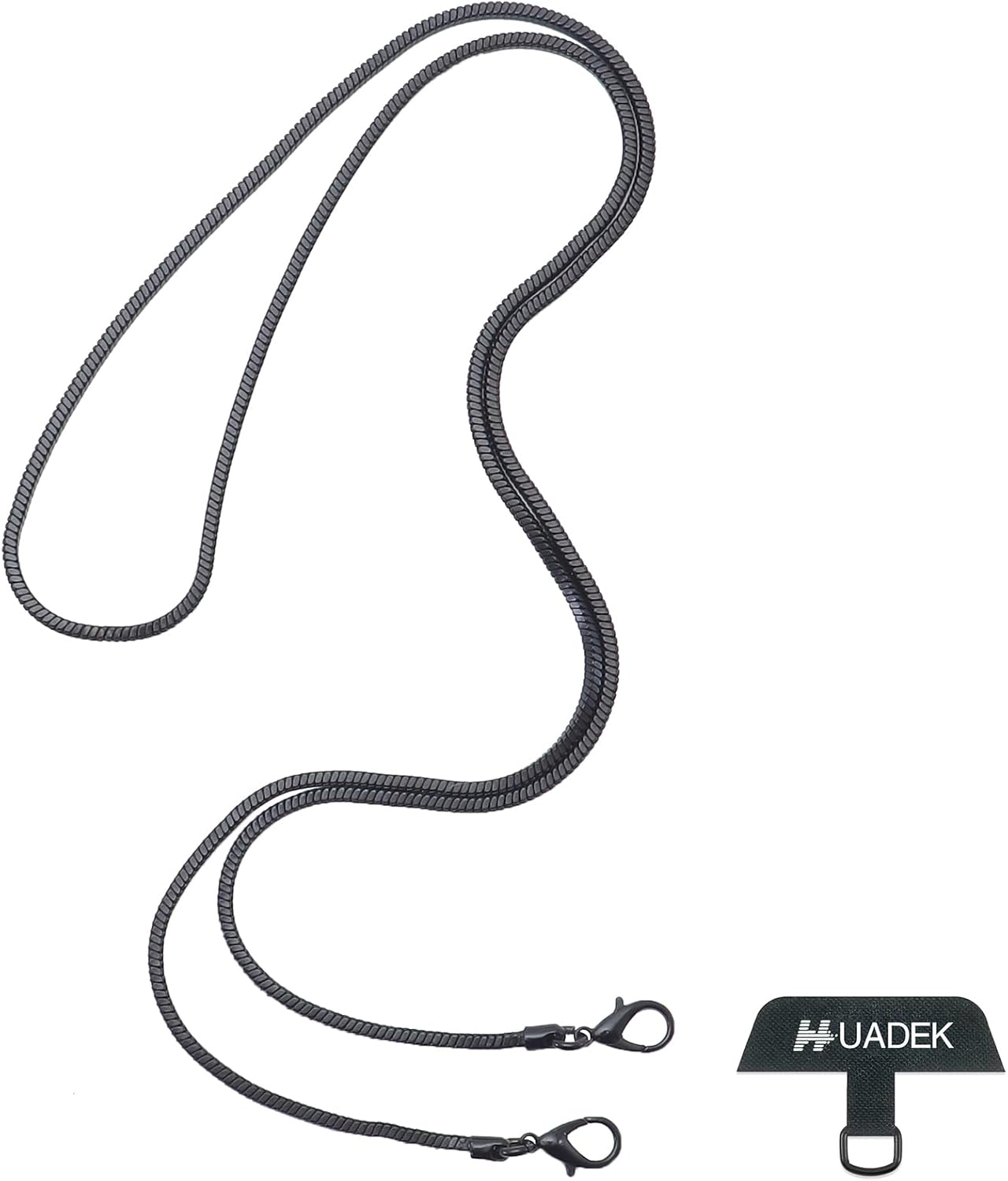 Snake Chain Phone Strap Universal phone lanyard phone strap connector (Snake-Chain（Black color） G2)