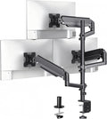 WALI Triple Monitor Mount for 17-32 Inch Screens, Full Adjustable 3 Monitors Desk Mount with Clamp & Grommet Base, Gas Spring Monitor Arm, up to 19.8lbs Each, VESA 75x75 100x100 mm (GSDM003XL), Black