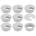 uxcell 8 Pcs 35mm (1.38 Inch) Desk Grommet, Plastic Cable Hole Cover, Wire Cord Cable Organizer for Home Office Computer Desk Cabinet, Gray