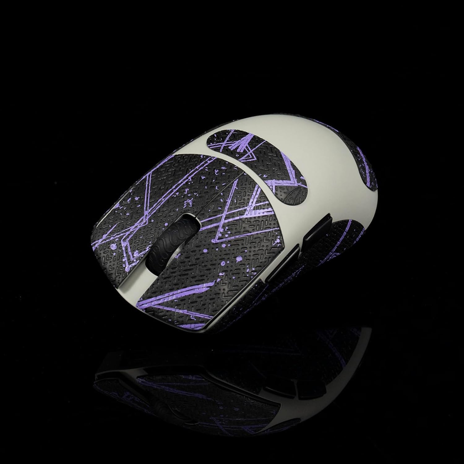 Grip Tape for Lamzu Atlantis Maya - Anti-Slip,Enhanced Control, Sweat Resistance,Improves FPS Gaming Grip & Mouse Protection [Pre-Cut] Black Purple 0.5mm