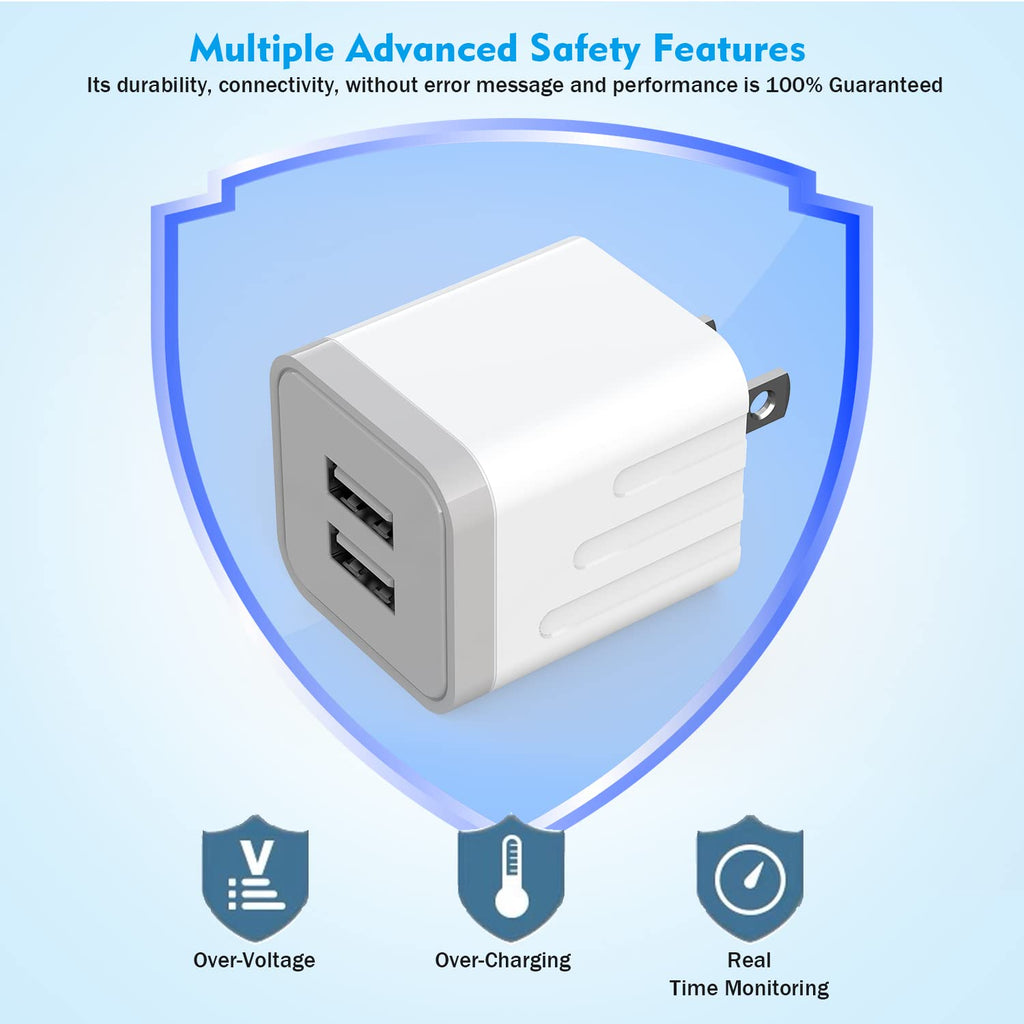 10FT iPhone 16 15 Charger,2Pack Dual Port 20W Fast Charging Block iPad Charger Plug Power Adapter 10Foot USB to USB C Cable Cord for iPhone 16/16 Pro Max/16 Plus/15/15 Plus/15 Pro/iPad Mini6/iPad Air5